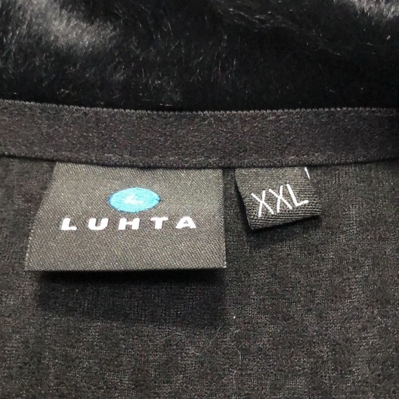 Luhta Women’s Active Long Sleeve Pullover Jacket with Fur XXL Black NWT - Picture 7 of 12